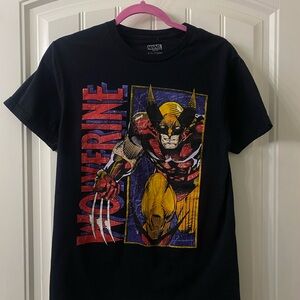 Marvel Wolverine Black Graphic Cotton Men's Short Sleeve Crew Neck T-Shirt S